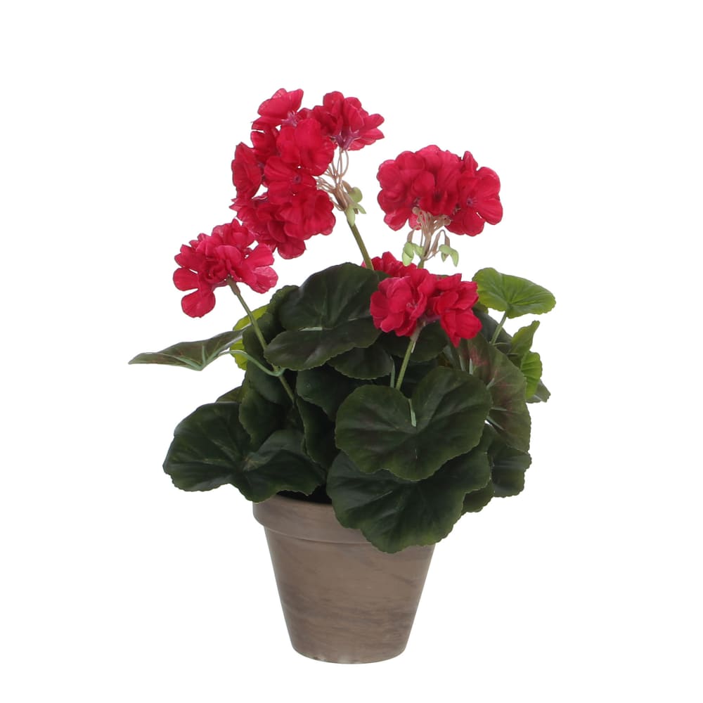 Géranium artificielle rose foncé en pot H34 — Beyit