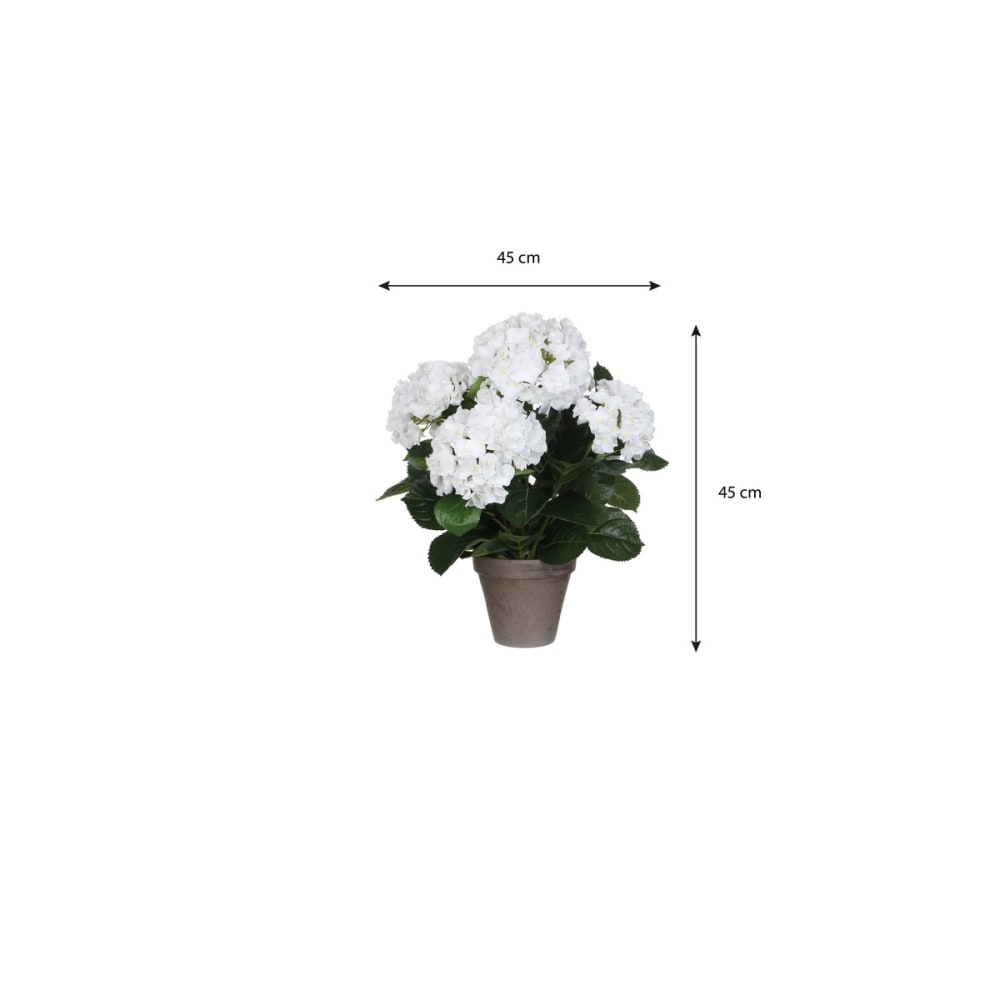 Planta artificial hydrangea blanco h45xb45xl45cm - Maisons du Monde