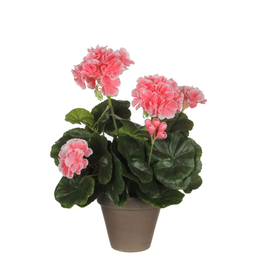 Géranium artificielle pêche en pot H34 — Beyit