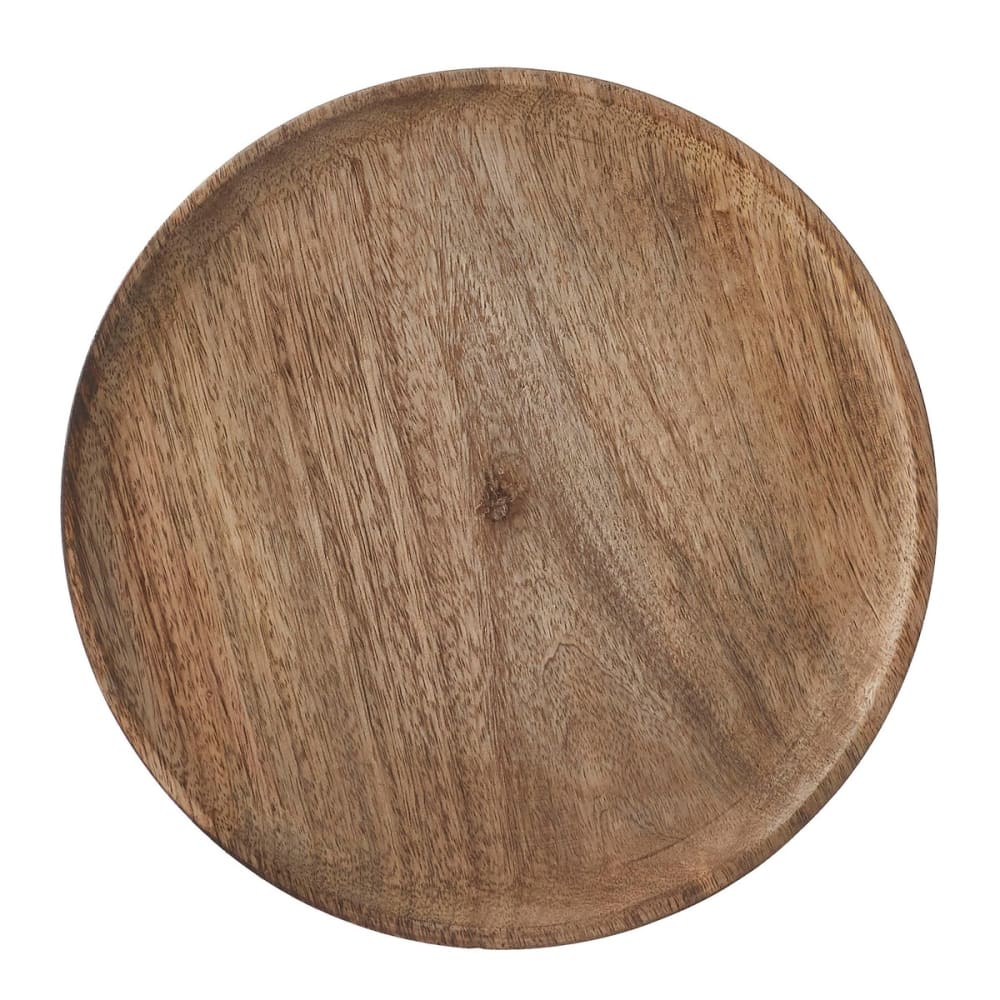 Assiette brun bois de manguier h2xl30xl30cm Assiette brun bois de manguier h2xl30xl30cm