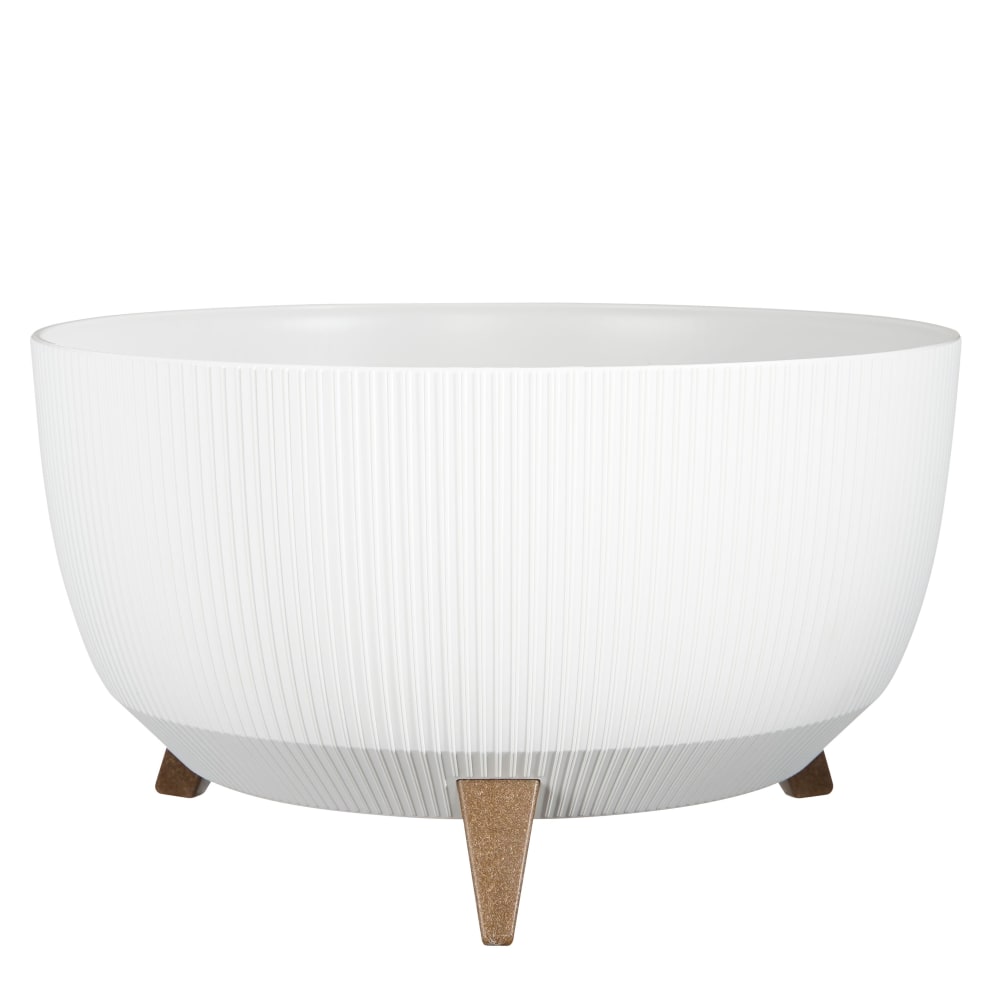 Cache-pot avec pieds en plastique recyclé blanc D47