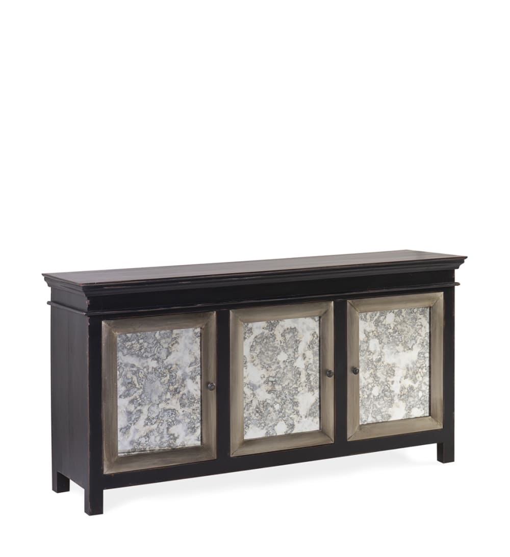 MOYCOR Sideboard aus Akazienholz, L 168 cm, schwarz style classic chic - -