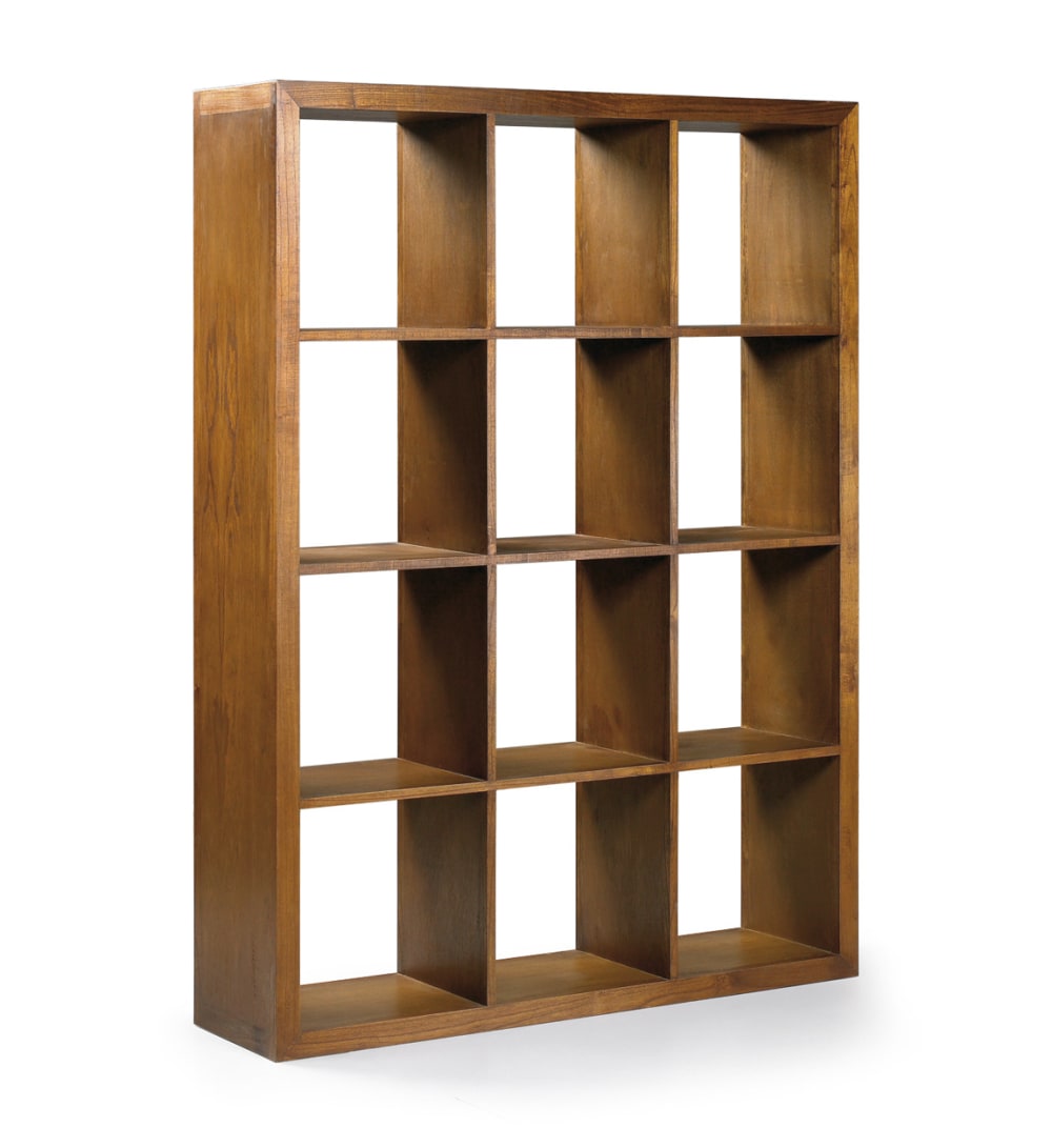 MOYCOR Bücherregal mit 12 Fächern aus Holz, L 135 cm, braun style landhaus - Holz