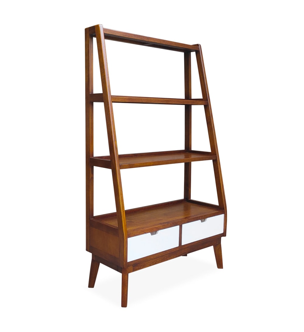 MOYCOR Bücherregal aus Holz, L 100 cm, zweifarbig style modern Braun Holz