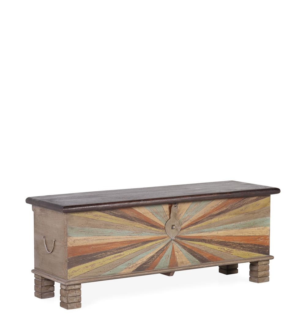 Baule in legno di mango multicolore L 117 cm - Modello Esotico - LEGNO