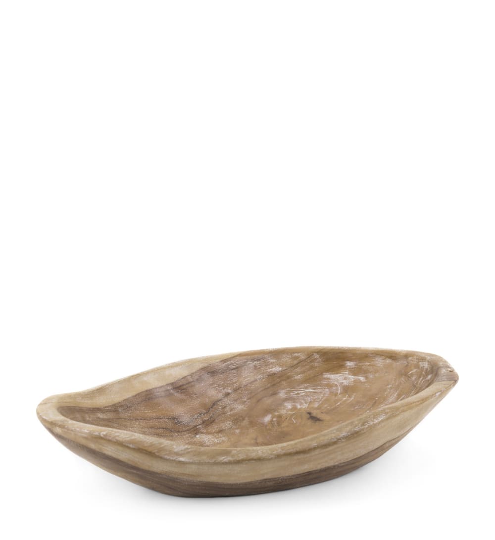 MOYCOR Tischmitte aus Holz, L 55 cm, beige style exotic Braun Holz