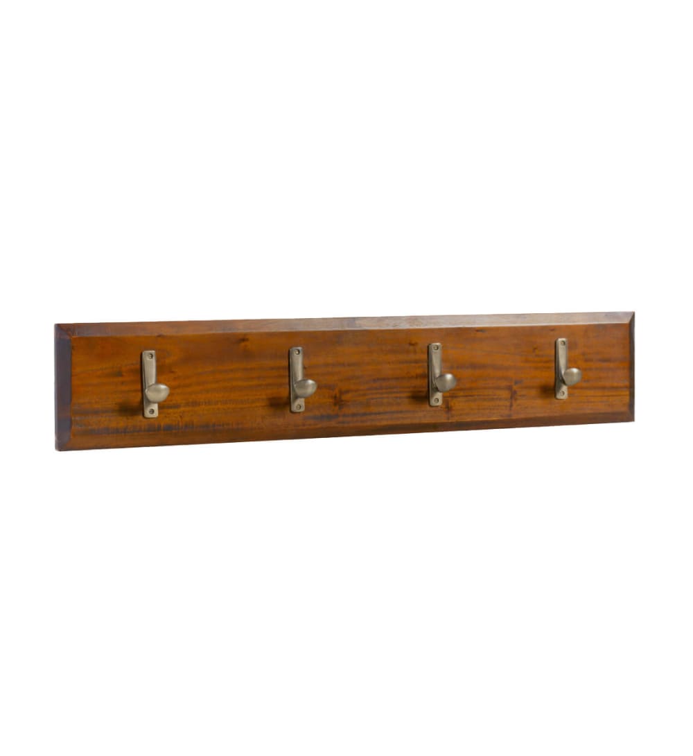 Appendiabiti a muro in legno marrone L 80 cm - Modello Country - LEGNO