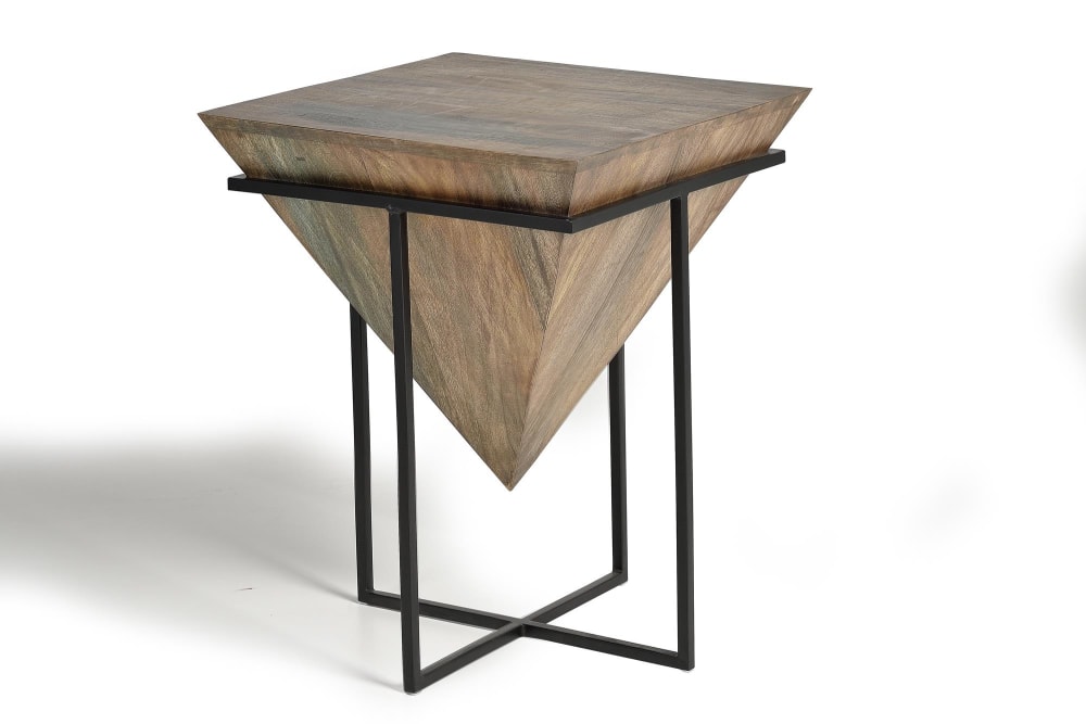 table d'angle en bois - manguier