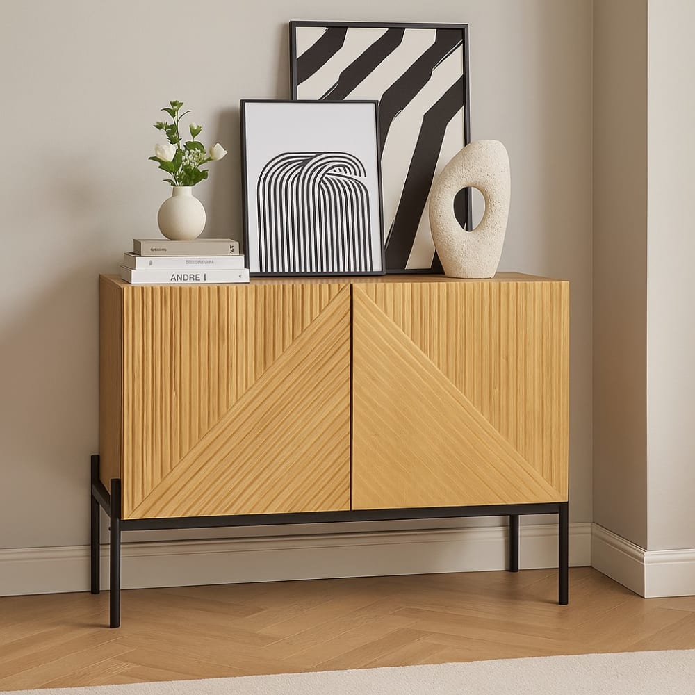 Vitrina de madera con motivos geométricos - Maisons du Monde