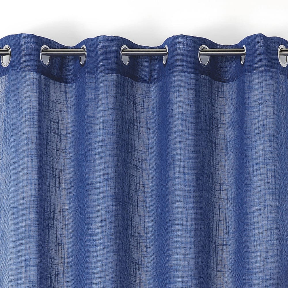 Voilage uni et tamisant julie polyester bleu 140x240 cm - Maisons du Monde