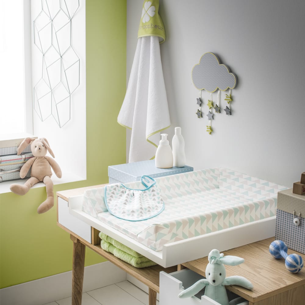 Matelas à langer bébé bleu en PVC 50x70 cm (Babycalin) - Image 1