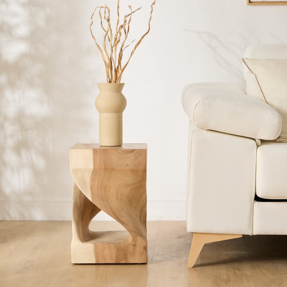 Mesita de noche de madera maciza 30x45cm - Maisons du Monde