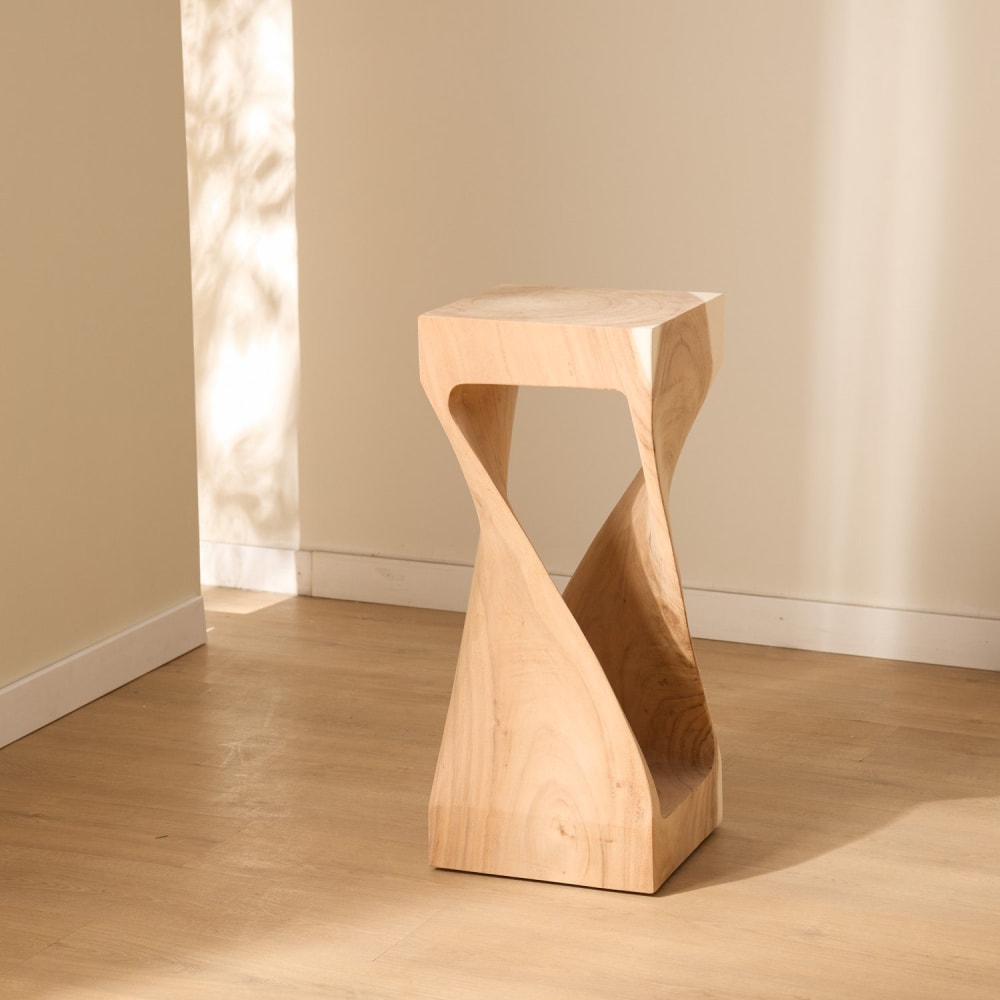 Mesita de noche de madera maciza 30x70cm - Maisons du Monde