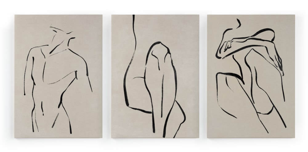 Set 3 Lienzos 60x40 impresos cuerpos