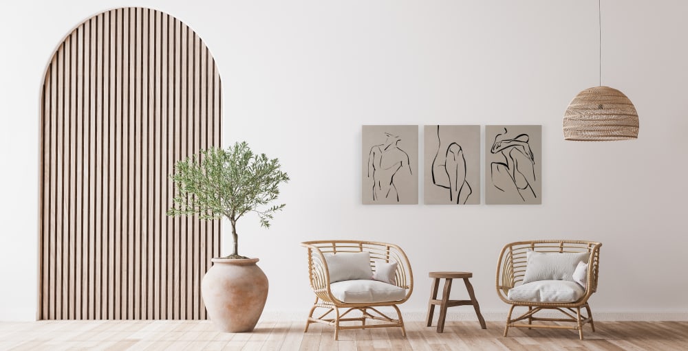 Set 3 Peintures sur toile 60x40 imprimées corps - Maisons du Monde