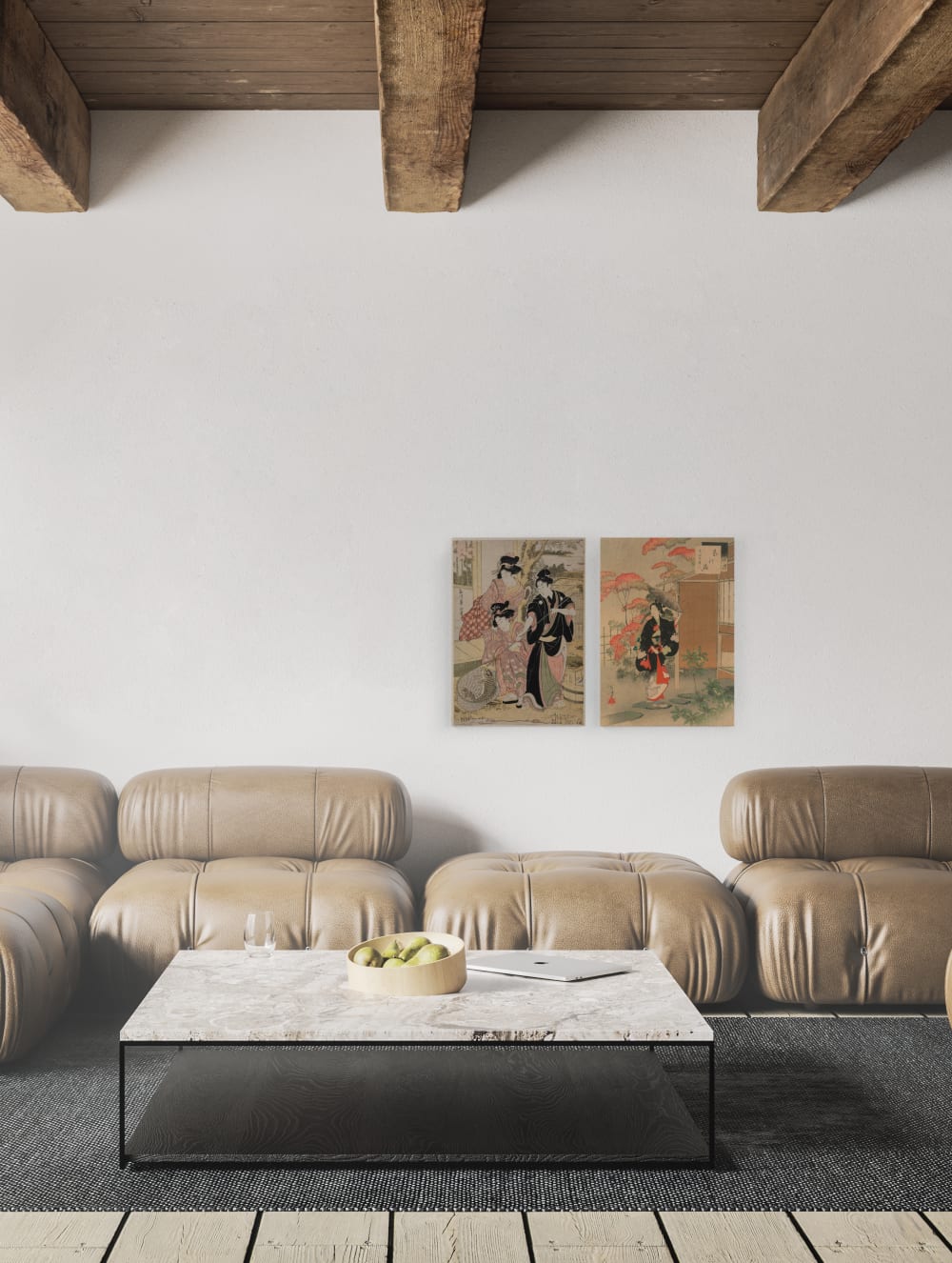 Set 2 Peintures sur toile 60x40 imprimées art japonais - Maisons du Monde
