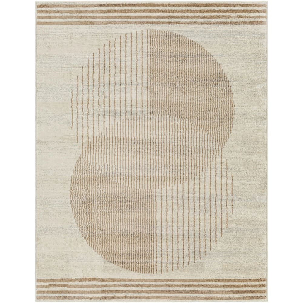 Alfombra escandinava moderna beige/marrón 200x275 - Maisons du Monde