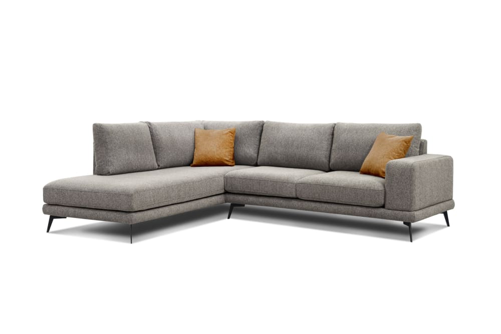 WOZIMO Ecksofa 5-Sitzer, beige Taupe