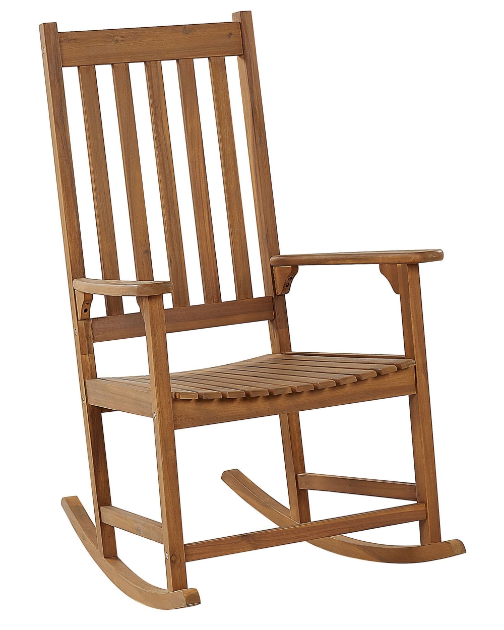 Fauteuil à bascule acacia marron