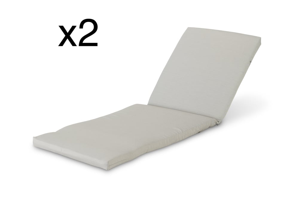Pack 2 cojines de tumbona beige