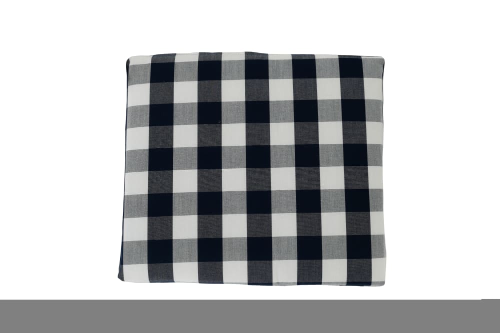 4er Set Gartenstuhlkissen blau/weiße Quadrate - Maisons Du Monde