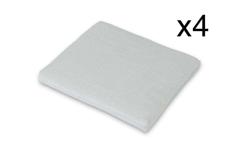Pack 4 cojines silla jardín gris claro