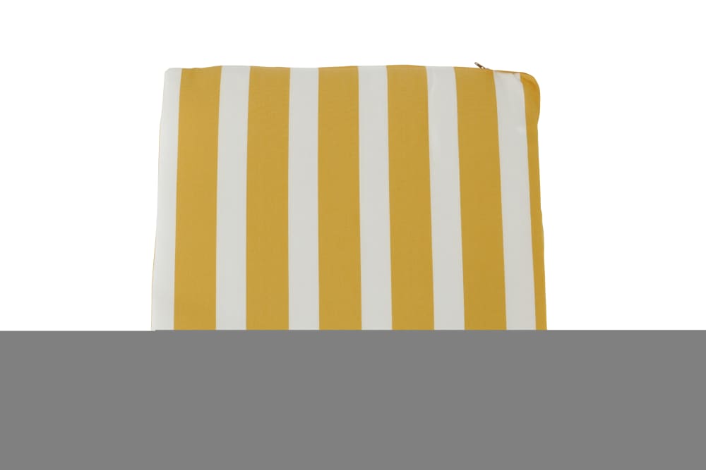 Pack 4 coussins de chaise de jardin rayures jaune/blanc