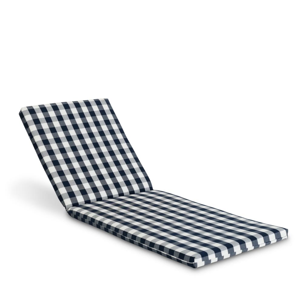 Coussin de bain de soleil à carreaux bleu/blanc