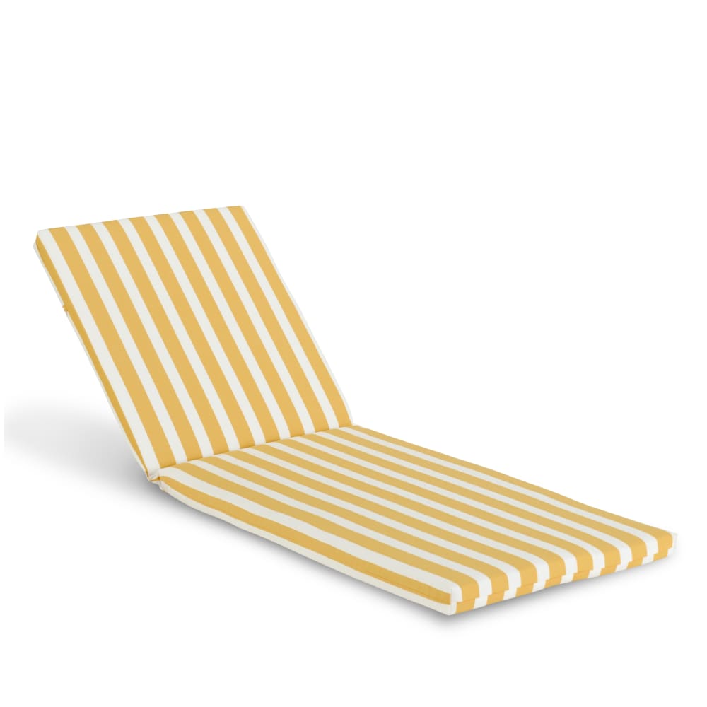 Cojín de tumbona raya amarillo/blanco