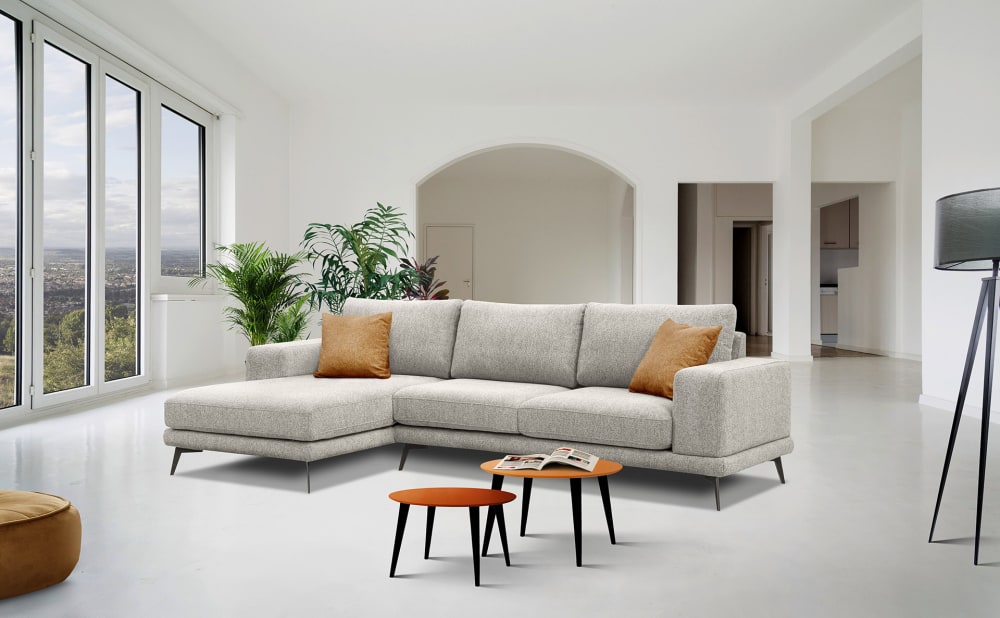 Ecksofa 5-Sitzer, beige - Maisons Du Monde