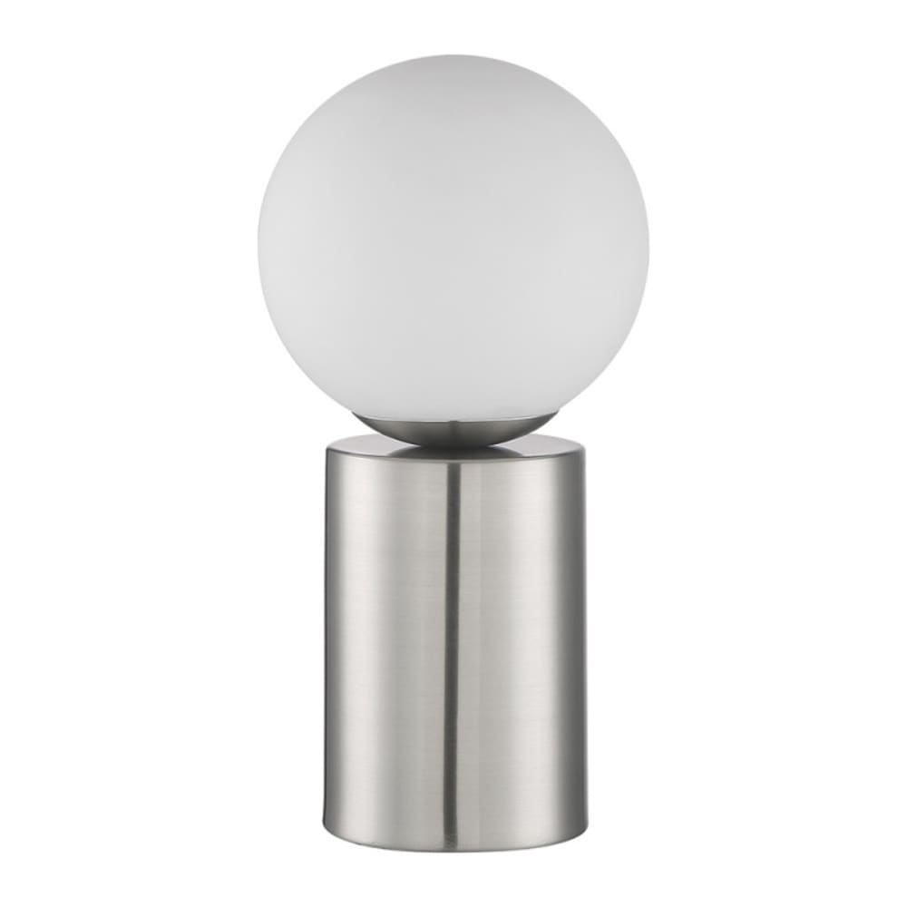 Lampe de chevet tactile chrome avec globe
