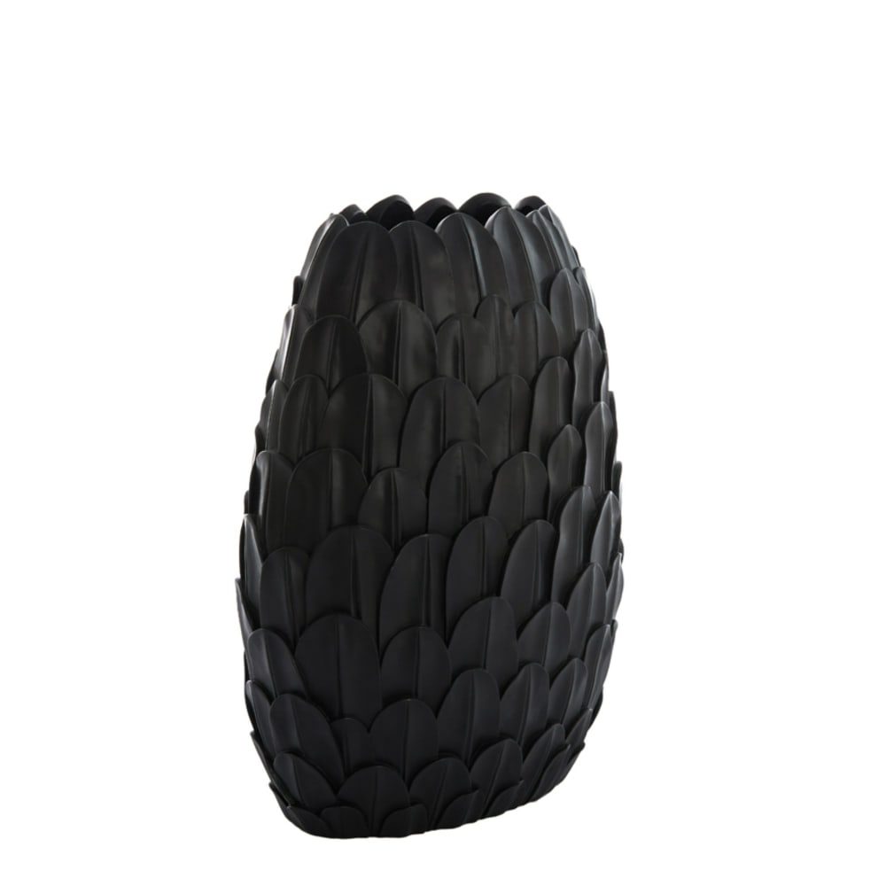 Vase noir plastique 37x23x50cm