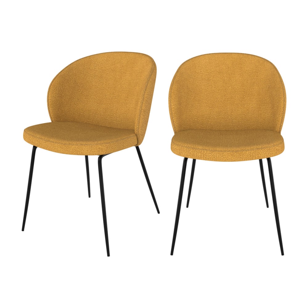 Lot de 2 chaises jaunes