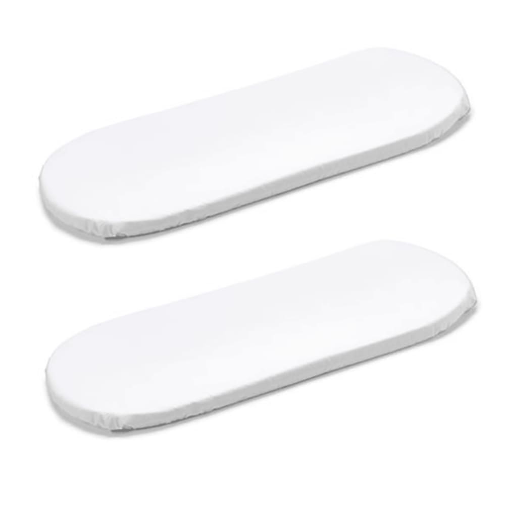 Lot de 2 Alèses 80x30cm en Coton Bio pour Couffin, Nacelle ou Berceau