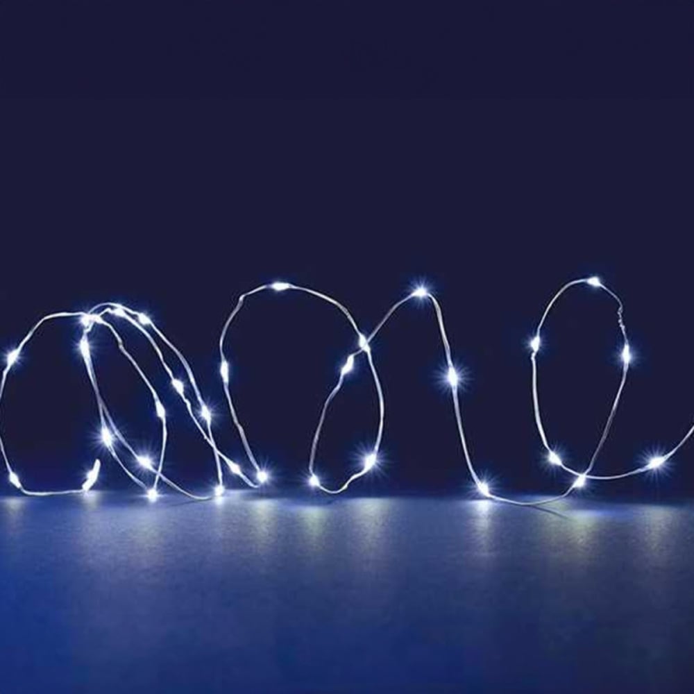 Guirlande Solaire 15m Deco Micro Led Fixe Blanc Pur