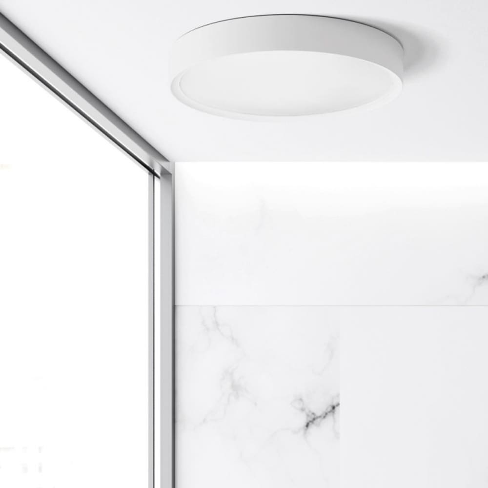 Plafonnier led salle de bain blanc mat — vue 3