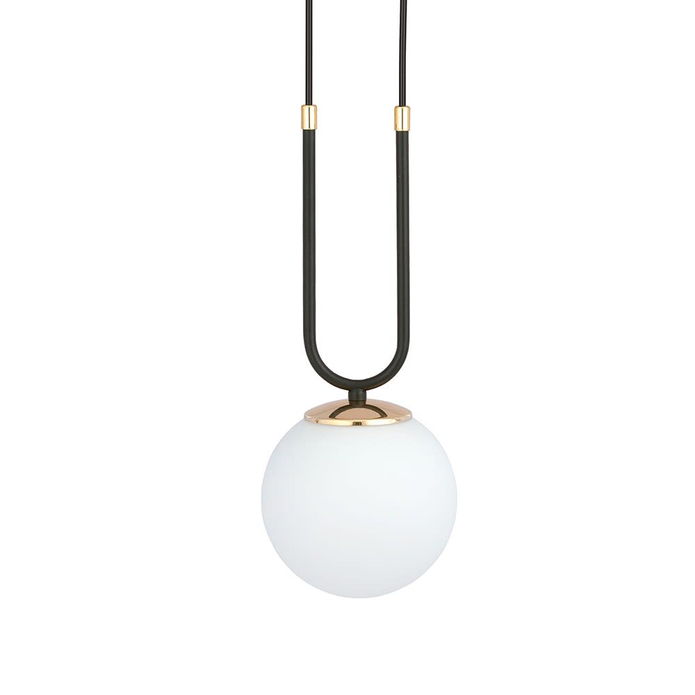Suspension originale noire et dorée avec sphère en verre — vue 4