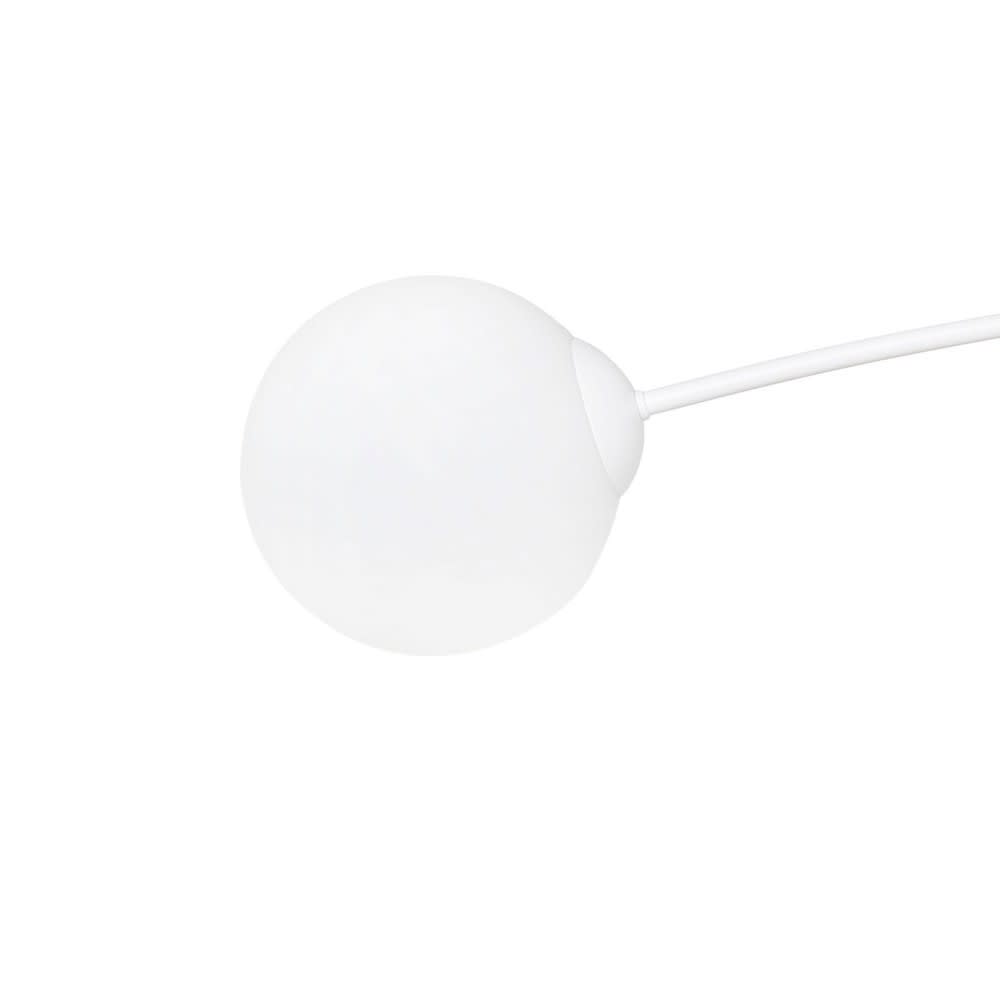 Plafonnier 2 lumières minimaliste blanc avec sphères en verre — vue 3