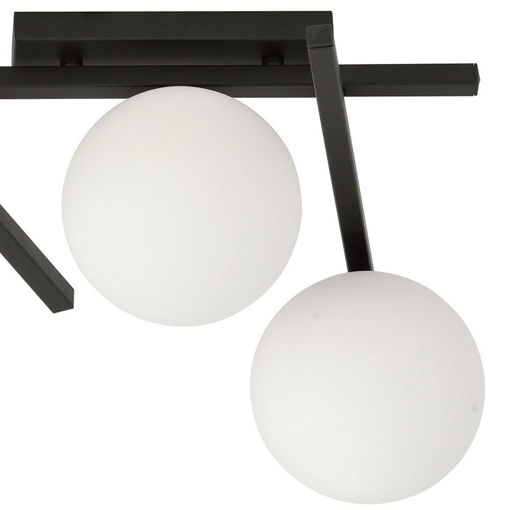 Plafonnier 3 lumières noir nordique avec position réglable — vue 4