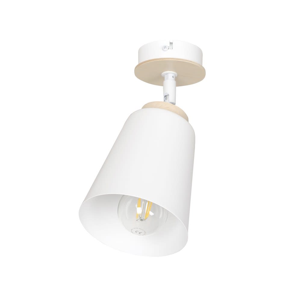 Aplique orientable nórdico con pantalla metálica blanca