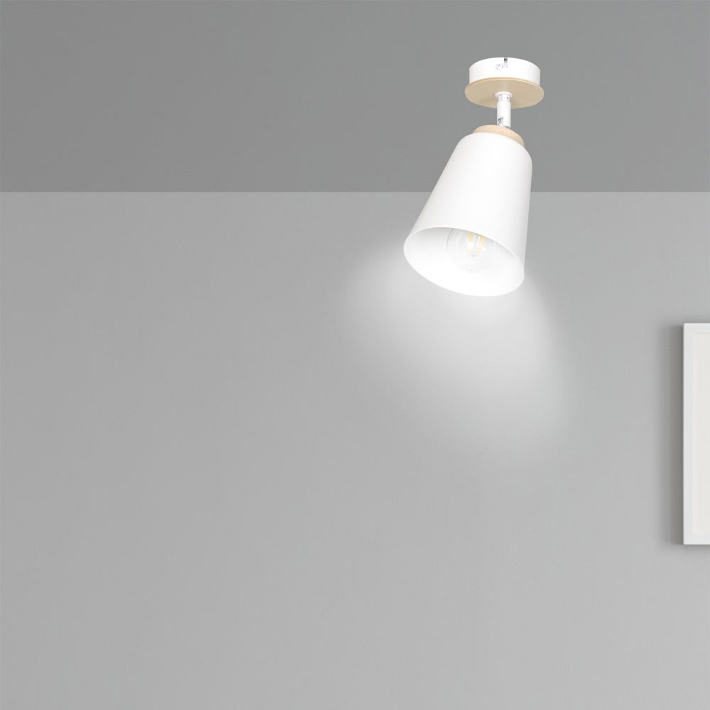 Aplique orientable nórdico con pantalla metálica blanca - Maisons du Monde