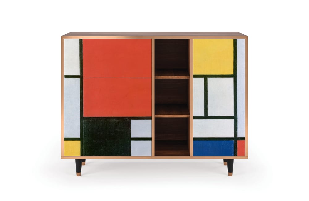 Buffet  multicolore 3 tiroirs et 1 porte L 125 cm