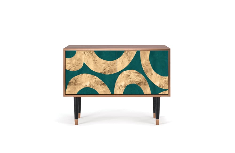 Buffet bas  bleu-vert 2 portes L 94 cm