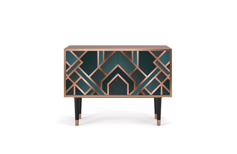 Buffet bas  bleu-vert 2 portes L 94 cm