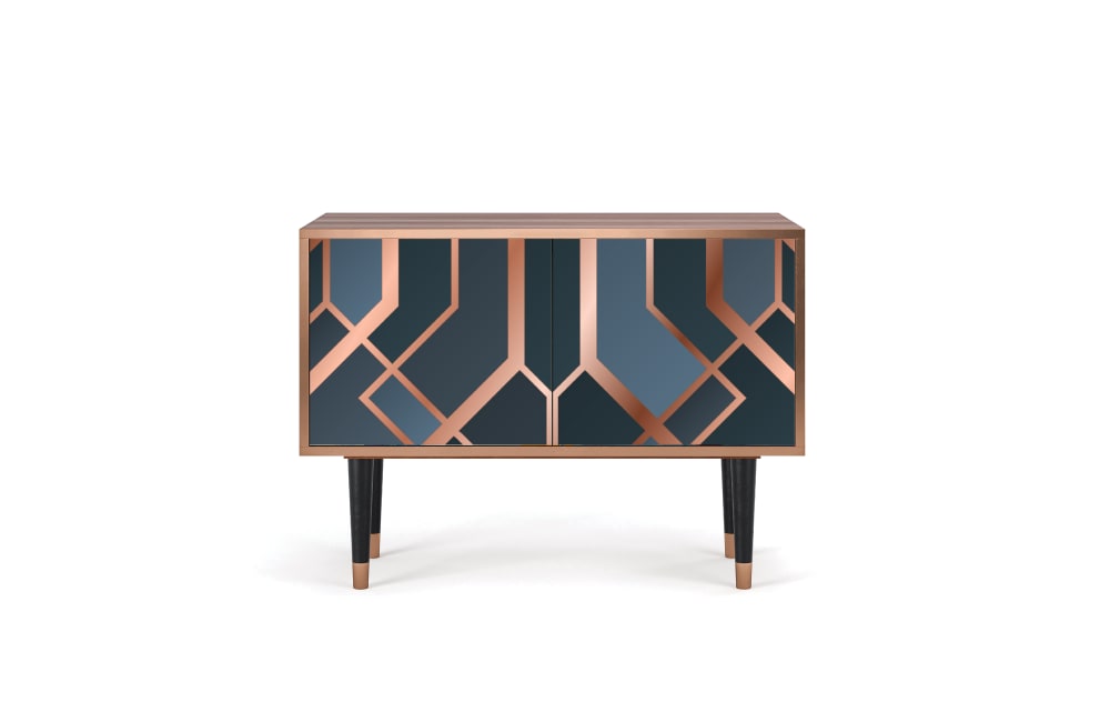 Buffet bas  bleu-vert 2 portes L 94 cm