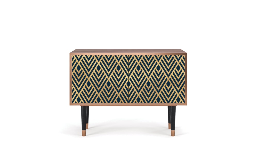 Buffet bas  bleu 2 portes L 94 cm