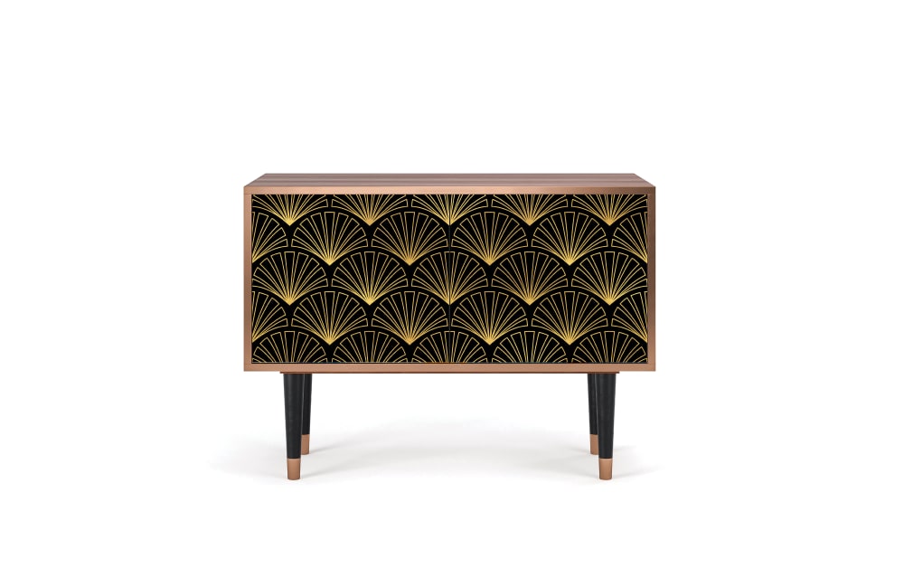 Buffet bas  noir 2 portes L 94 cm