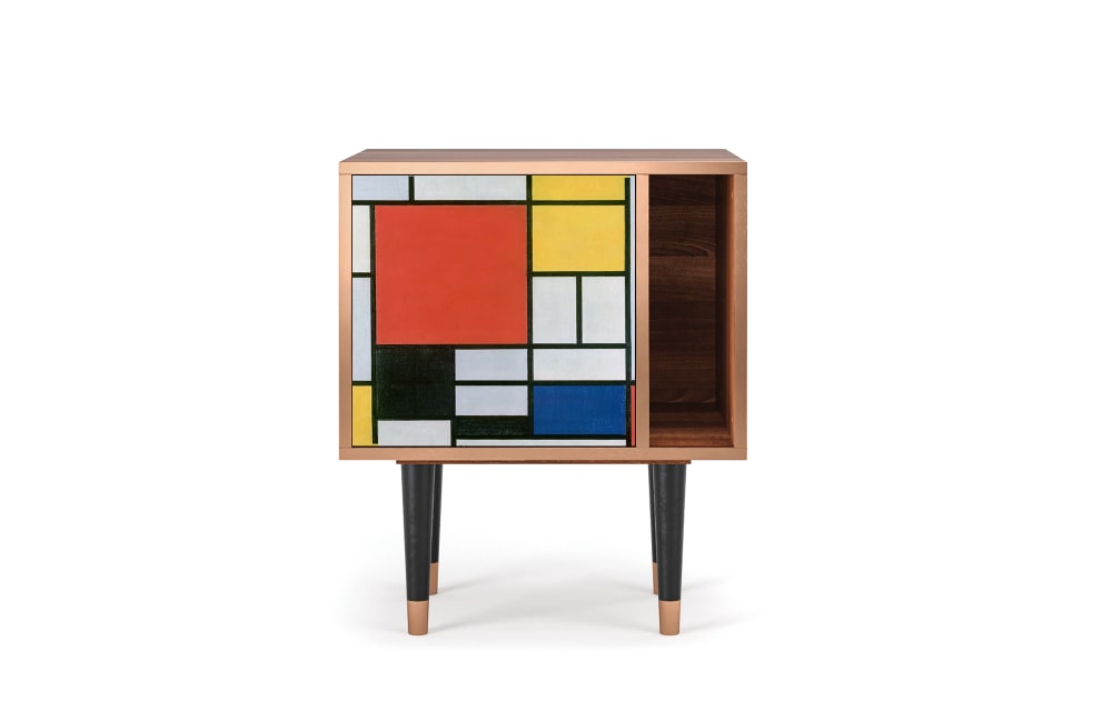 Table de chevet multicolore 1 porte L 58 cm