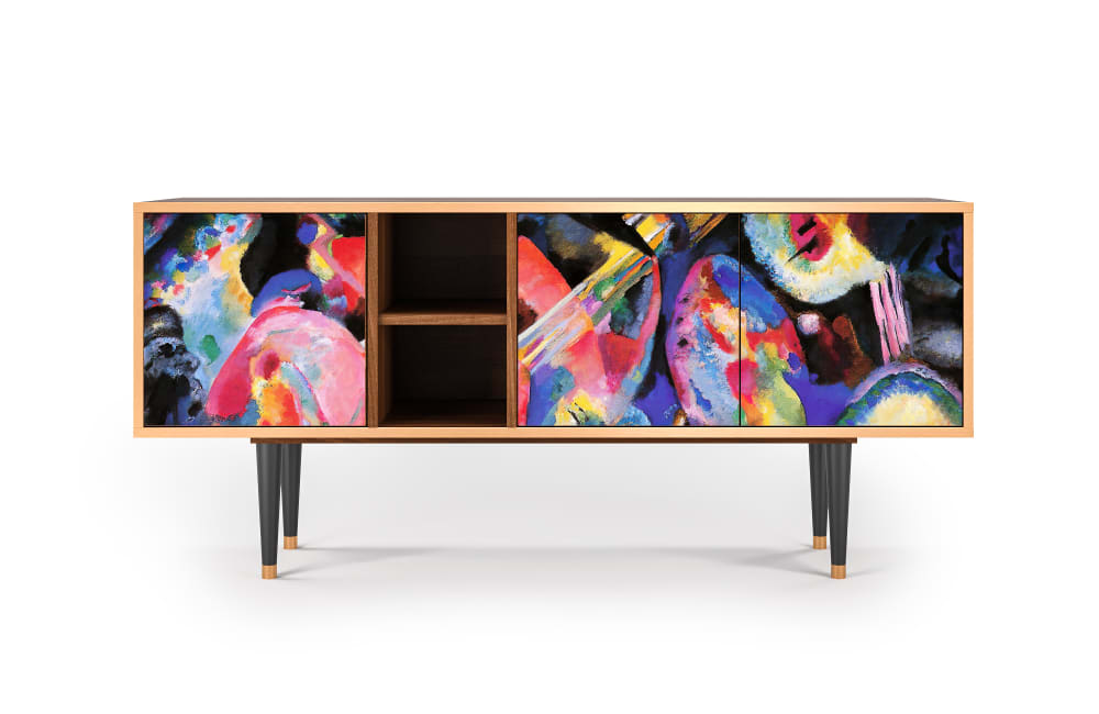 Meuble TV  multicolore 3 tiroirs L 150 cm