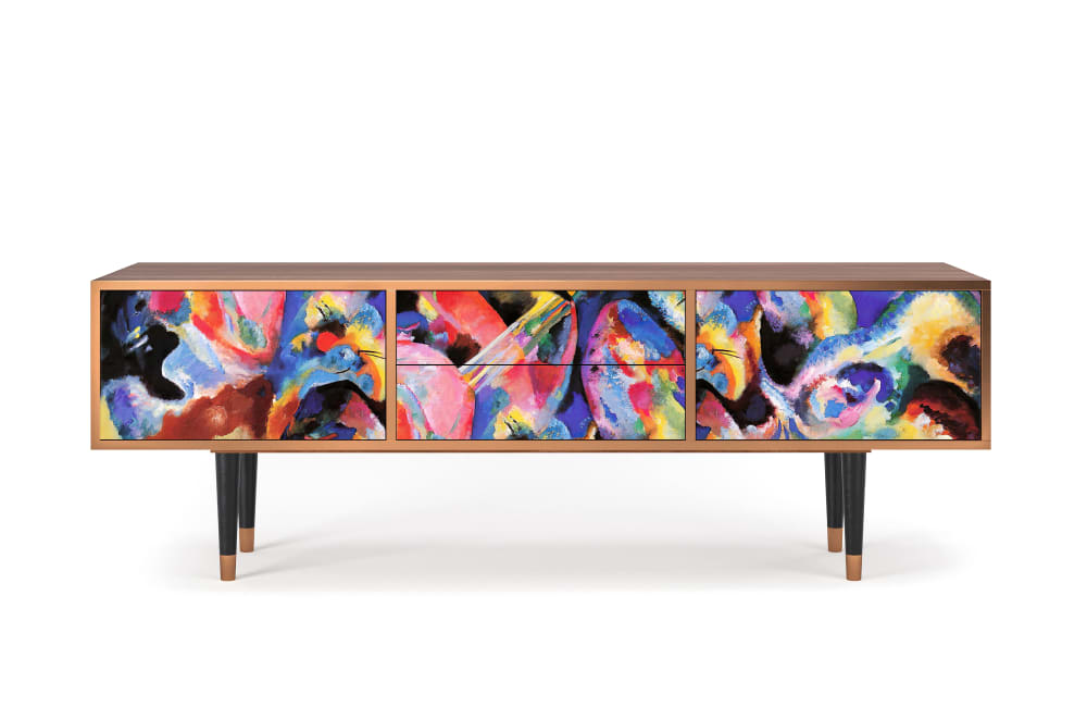 Meuble TV  multicolore 2 tiroirs et 2 portes L 170 cm